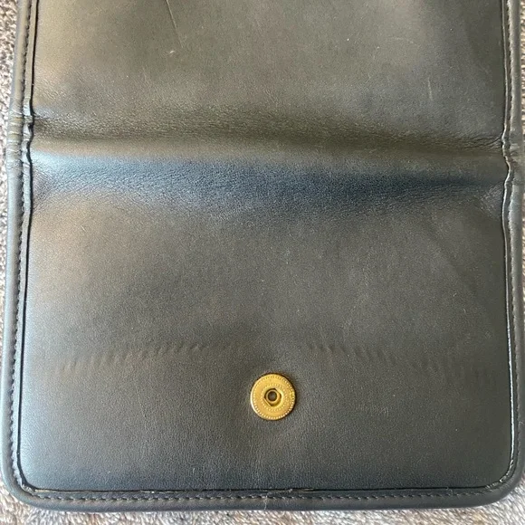 Vintage Coach Black Swing Wallet - 4843 Crossbody Leather Bag - Picture 7 of 7